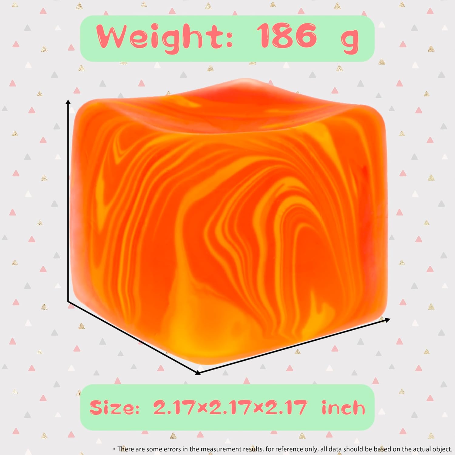 NeeDoh Nice Cube ?C Solid Squish ?C Yellow & Orange - Image 3