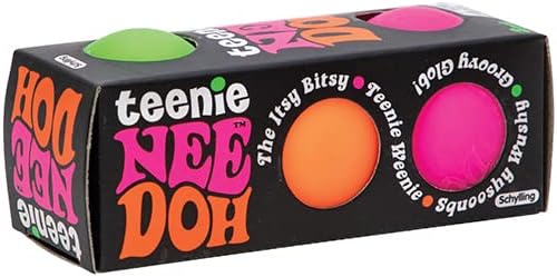 Schylling NeeDoh Teenie - Sensory Fidget Toy - 3 Mini Groovy Globs in Assorted Colors - Ages 3 to Adult (Pack of 1) - Image 2