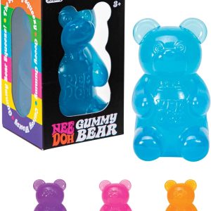 Schylling NeeDoh Gummy Bear - Sensory Fidget Toy with Jelly-Like Filling - 3.5 Tall - Colors May Vary (Pack of 1)
