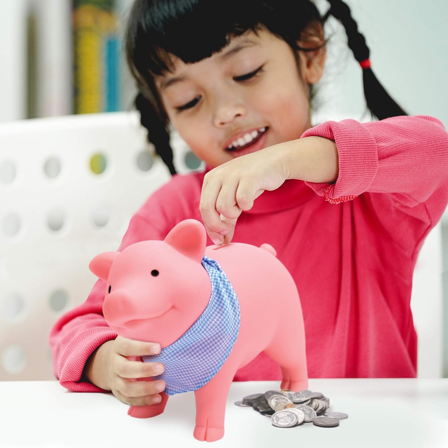 Schylling Rubber Piggy Bank Pink. 1 EA - Image 2