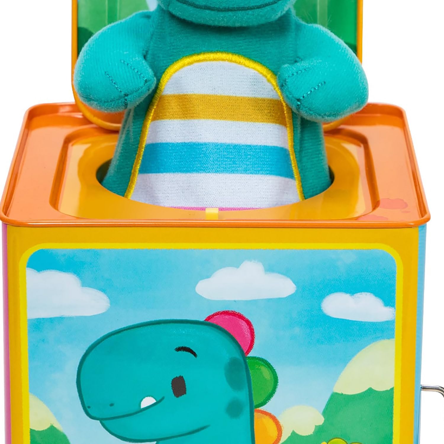 Schylling Brand Baby Dino Jack in The Box - Classic Tin Musical Popping Toy - Ages 18 Months to 4 Years - Image 4