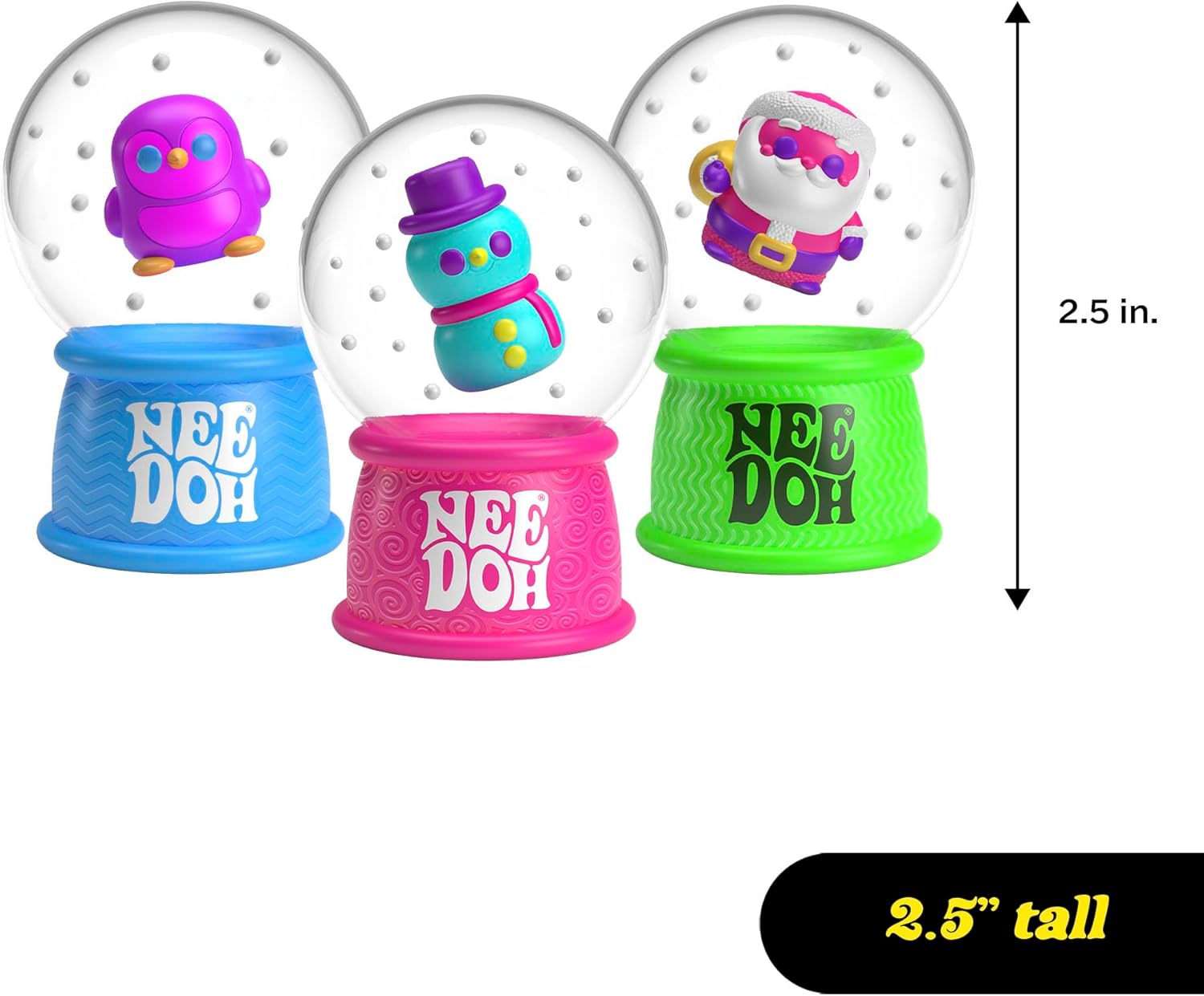 Schylling NeeDoh Squishmas Squish N- Snow Globes - Christmas Squeeze Toy - Assorted Colors - Ages 3 to Adult (Pack of 1) - Image 3