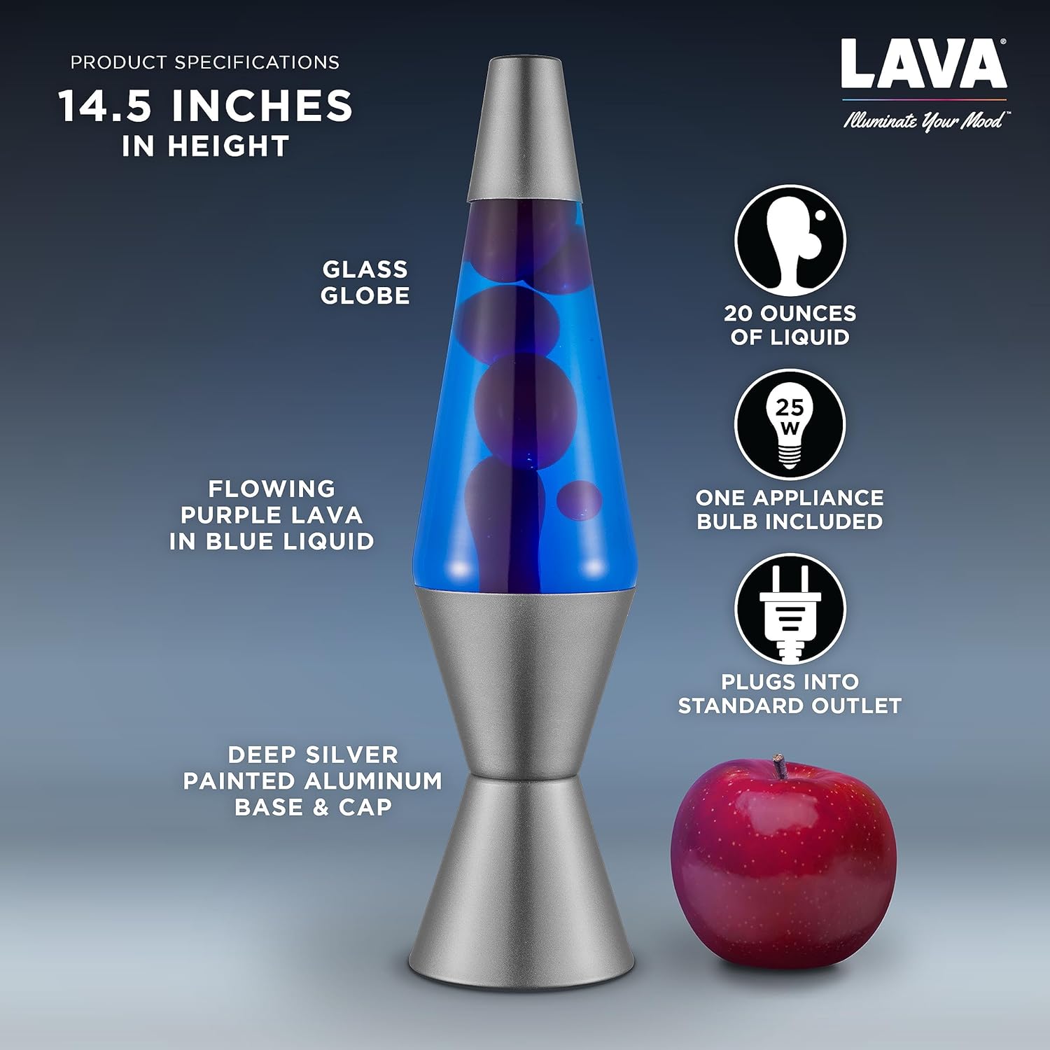Lava? Lamp - 14.5 Cosmic Wave - The Original Motion Light - Purple Wax and Blue Liquid - Item #2633 (Amazon Exclusive) - Image 3