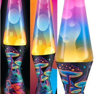 Lava The Original Lamp - 14.5 Trippy Shrooms ?C Classic Liquid Motion Lamp - Tri-Colored Globe and Black Base - Item #2361 (Amazon Exclusive)
